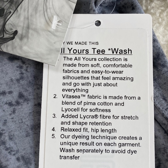 ❤️ Lululemon All Yours Boyfriend Tee Wash Size 4 NWT - Picture 5 of 6